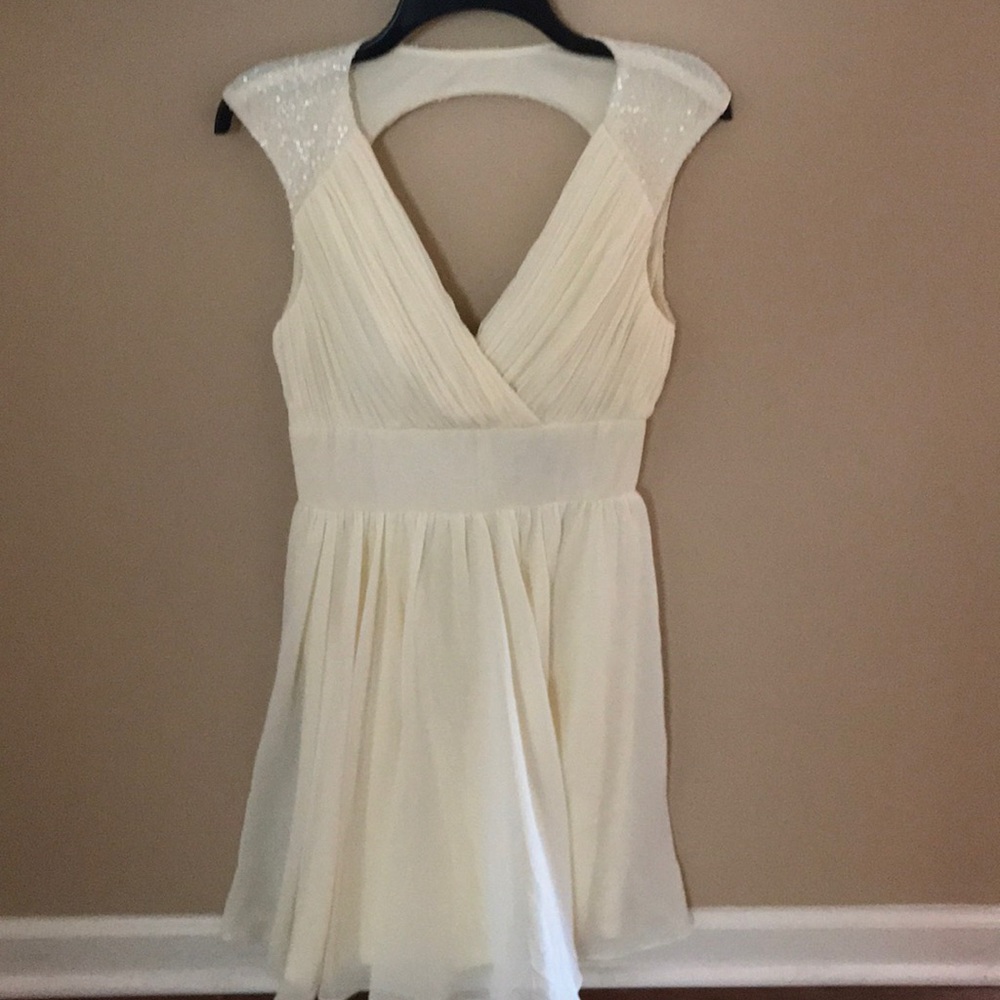 Cream Sequin Dress